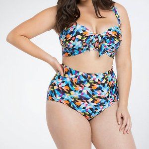 Torrid Geometric Print High Waist Bikini Bottoms